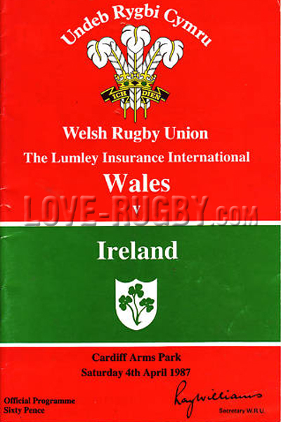 Wales Ireland 1987 memorabilia