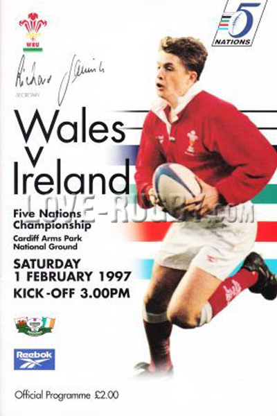 1997 Wales v Ireland  Rugby Programme