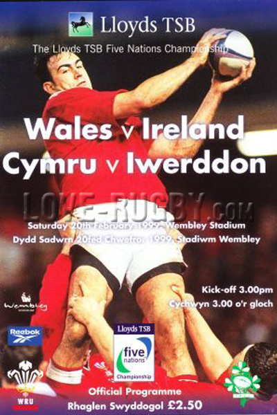 Wales Ireland 1999 memorabilia