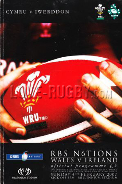 2007 Wales v Ireland  Rugby Programme