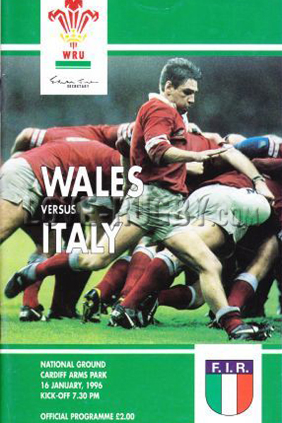 1996 Wales v Italy  Rugby Programme