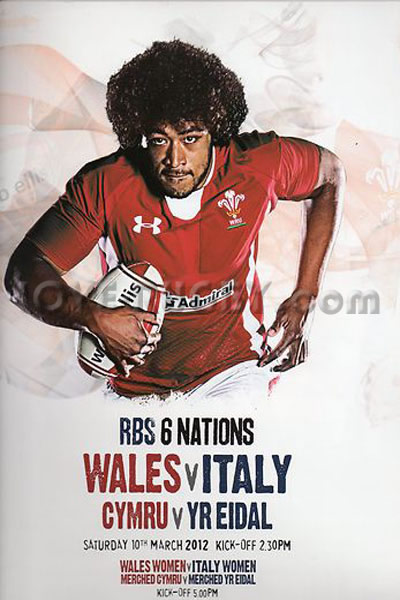 2012 Wales v Italy  Rugby Programme