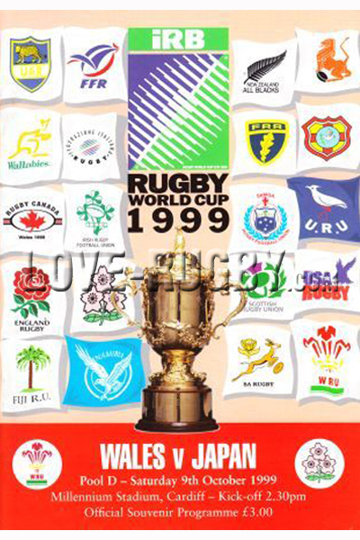 1999 Wales v Japan  Rugby Programme