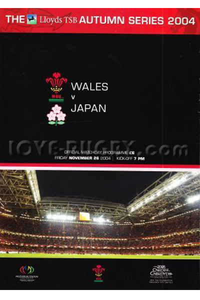 2004 Wales v Japan  Rugby Programme