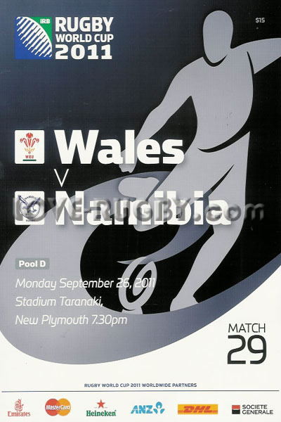 2011 Wales v Namibia  Rugby Programme