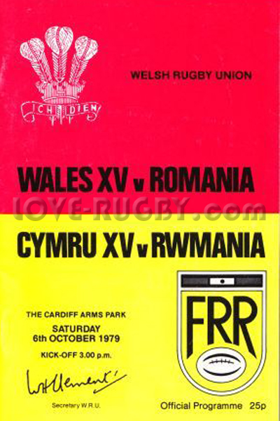 Wales Romania 1979 memorabilia