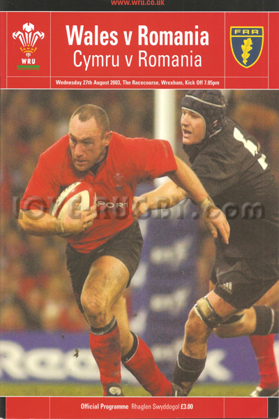 2003 Wales v Romania  Rugby Programme