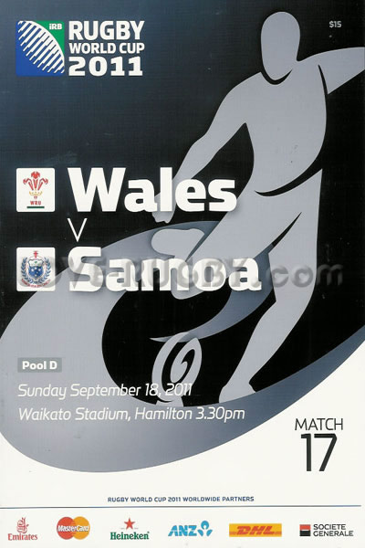 2011 Wales v Samoa  Rugby Programme