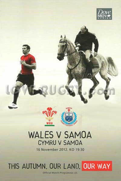 2012 Wales v Samoa  Rugby Programme