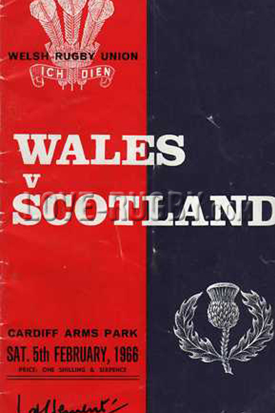 1966 Wales v Scotland  Rugby Programme