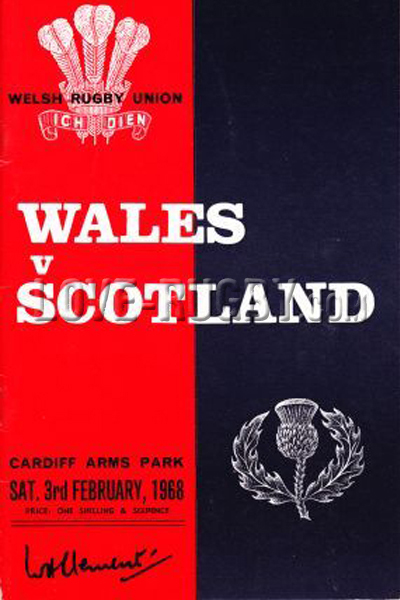 1968 Wales v Scotland  Rugby Programme