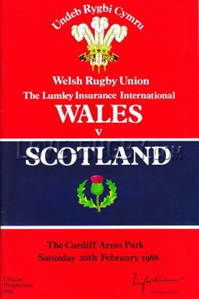 Wales Scotland 1988 memorabilia