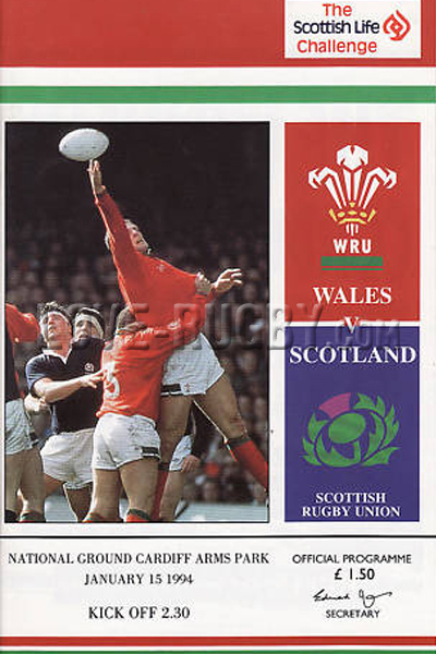 1994 Wales v Scotland  Rugby Programme