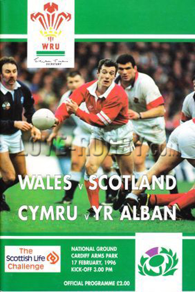 1996 Wales v Scotland  Rugby Programme