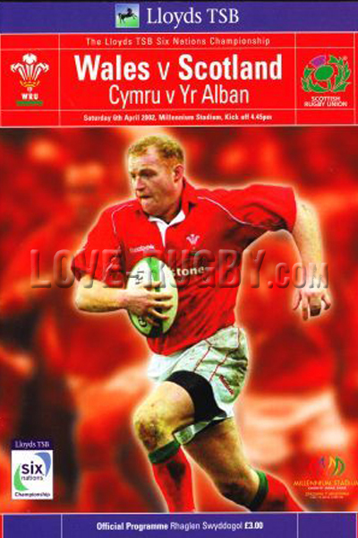 2002 Wales v Scotland  Rugby Programme