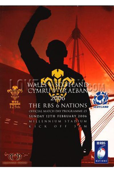 2006 Wales v Scotland  Rugby Programme