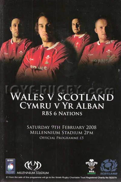 Wales Scotland 2008 memorabilia