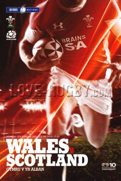 2010 Wales v Scotland  Rugby Programme