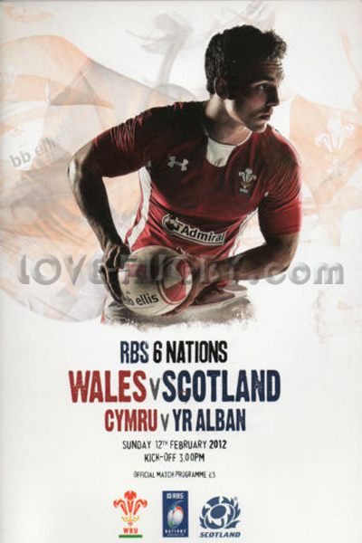 2012 Wales v Scotland  Rugby Programme