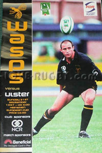 1997 Wasps v Ulster  Rugby Programme