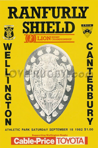1982 Wellington v Canterbury  Rugby Programme