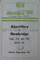 Abertillery Newbridge 1984 memorabilia