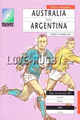 Argentina v Australia 1991 rugby  Programmes