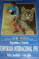 Argentina v France 1992 rugby  Programme