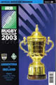 Argentina v Ireland 2003 rugby  Programmes