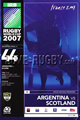 Argentina v Scotland 2007 rugby  Programmes