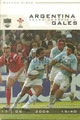 Argentina v Wales 2006 rugby  Programme