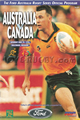 Australia v Canada 1996 rugby  Programme