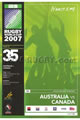 Australia v Canada 2007 rugby  Programmes