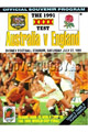 Australia v England 1991 rugby  Programmes