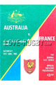 Australia v France 1986 rugby  Programme