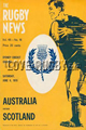 Australia v Scotland 1970 rugby  Programmes