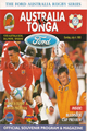 Australia v Tonga 1993 rugby  Programmes