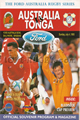 Australia v Tonga 1993 rugby  Programme