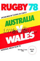 Australia v Wales 1978 rugby  Programme