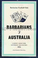 Barbarians v Australia 1976 rugby  Programme