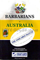 Barbarians v Australia 1992 rugby  Programme