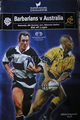 Barbarians v Australia 2001 rugby  Programme