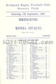 Bridgend Roma 1968 memorabilia