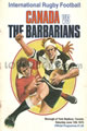Canada v Barbarians 1976 rugby  Programme