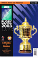 Canada v Tonga 2003 rugby  Programmes
