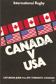 Canada v USA 1979 rugby  Programme