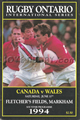 Canada v Wales 1994 rugby  Programmes