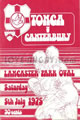 Canterbury v Tonga 1975 rugby  Programme