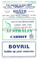 Cardiff v Australia 1947 rugby  Programme