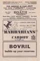 Cardiff v Barbarians 1948 rugby  Programme